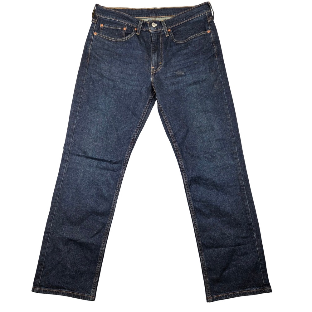 Levi's 514 Straight Fit Jeans Mens 34x30 Dark Wash Blue Excellent Stretch Denim